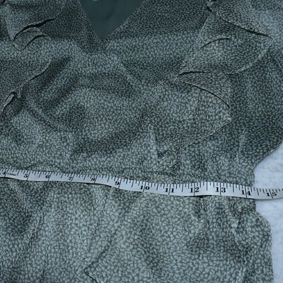 1. State Meadow Sweet High Low Flutter Summer Dress Moss Green Size M - Picture 7 of 9